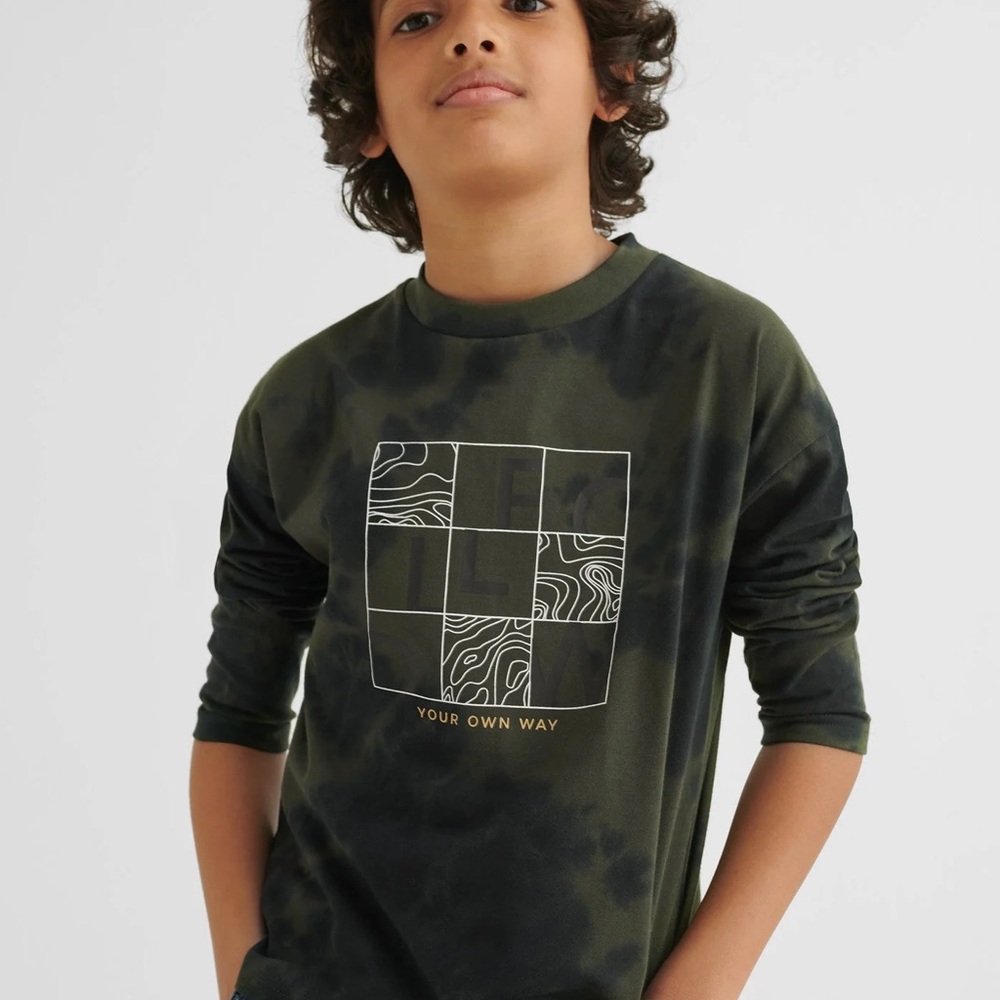 Size 10 Girls Mayoral Camouflage Long Sleeve Tee